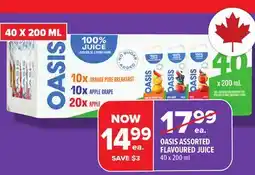 Metro OASIS ASSORTED FLAVOURED JUICE offer