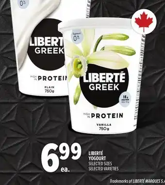 Metro LIBERTÉ YOGOURT offer