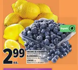 Metro ORGANIC BLUEBERRIES OR BLUEBERRIES OR LEMONS offer