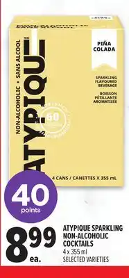 Metro ATYPIQUE SPARKLING NON-ALCOHOLIC COCKTAILS offer