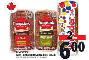 Metro DEMPSTER'S WHOLE GRAIN BREADS OR WONDER BREADS offer