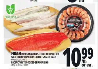 Metro FRESH RWA CANADIAN STEELHEAD TROUT OR WILD ONTARIO PICKEREL FILLETS VALUE PACK offer
