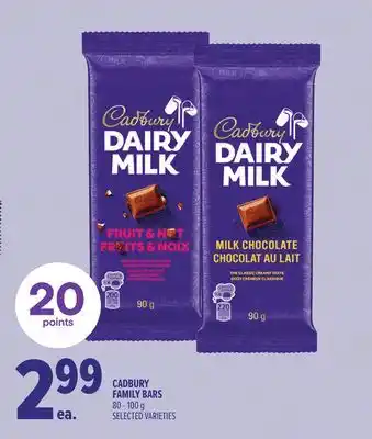 Metro CADBURY FAMILY BARS offer