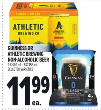 Metro GUINNESS OR ATHLETIC BREWING NON-ALCOHOLIC BEER offer