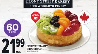 Metro FRONT STREET BAKERY CHEESECAKES offer