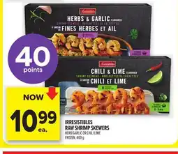 Metro IRRESISTIBLES RAW SHRIMP SKEWERS GARLIC LIME offer