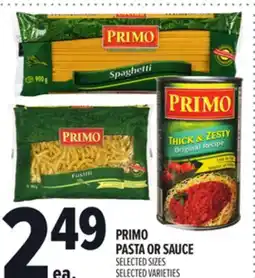 Metro PRIMO PASTA OR SAUCE offer