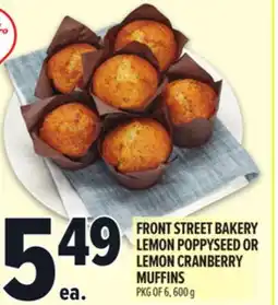 Metro FRONT STREET BAKERY LEMON POPPYSEED OR LEMON CRANBERRY MUFFINS offer