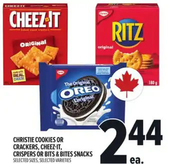 Metro CHRISTIE COOKIES OR CRACKERS, CHEEZ-IT, CRISPERS OR BITS & BITES SNACKS offer