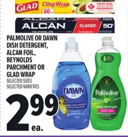 Metro PALMOLIVE OR DAWN DISH DETERGENT, ALCAN FOIL, REYNOLDS PARCHMENT OR GLAD WRAP offer