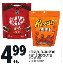 Metro HERSHEY, CADBURY OR NESTLÉ CHOCOLATES offer