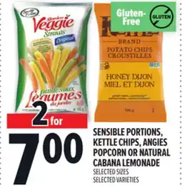 Metro SENSIBLE PORTIONS, KETTLE CHIPS, ANGIES POPCORN OR NATURAL CABANA LEMONADE offer