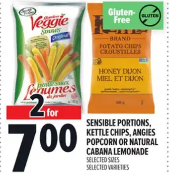 Metro SENSIBLE PORTIONS, KETTLE CHIPS, ANGIES POPCORN OR NATURAL CABANA LEMONADE offer