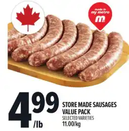 Metro STORE MADE SAUSAGES VALUE PACK offer