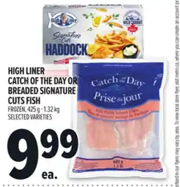 Metro HIGH LINER CATCH OF THE DAY OR BREADED SIGNATURE CUTS FISH offer