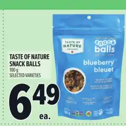 Metro TASTE OF NATURE SNACK BALLS offer