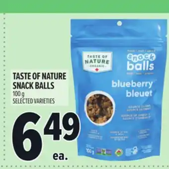 Metro TASTE OF NATURE SNACK BALLS offer