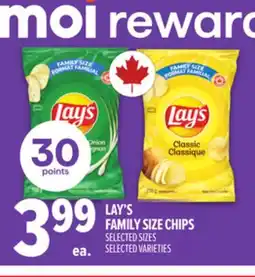 Metro LAY'S FAMILY SIZE CHIPS offer