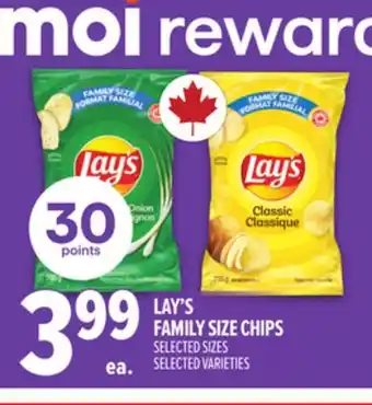 Metro LAY'S FAMILY SIZE CHIPS offer