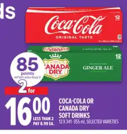 Metro COCA-COLA OR CANADA DRY SOFT DRINKS offer
