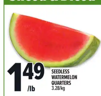Metro SEEDLESS WATERMELON QUARTERS offer
