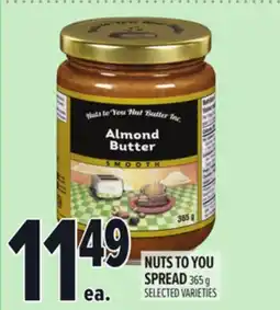 Metro NUTS TO YOU SPREAD offer