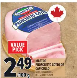 Metro MASTRO PROSCIUTTO COTTO OR CAPICOLLO offer