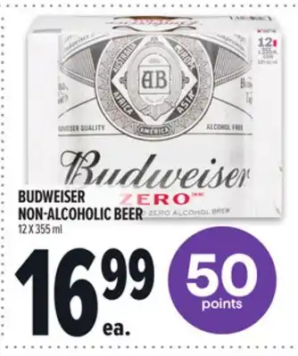 Metro BUDWEISER NON-ALCOHOLIC BEER offer
