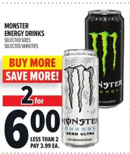 Metro MONSTER ENERGY DRINKS offer