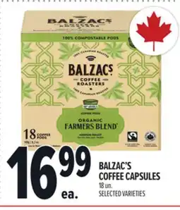 Metro BALZAC'S COFFEE CAPSULES offer