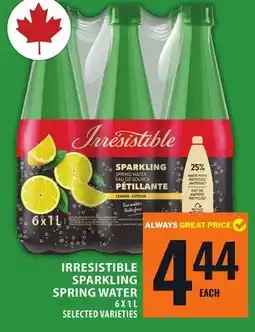 Food Basics IRRESISTIBLE SPARKLING SPRING WATER offer