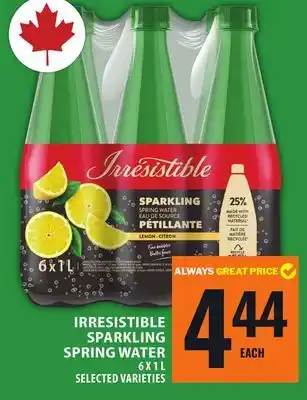 Food Basics IRRESISTIBLE SPARKLING SPRING WATER offer