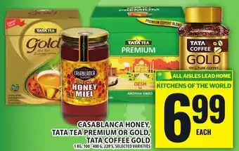 Food Basics CASABLANCA HONEY, TATA TEA PREMIUM OR GOLD, TATA COFFEE GOLD offer
