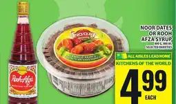 Food Basics NOOR DATES OR ROOH AFZA SYRUP offer