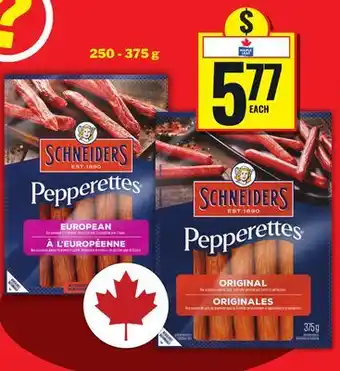 Food Basics SCHNEIDERS PEPPERETTES offer