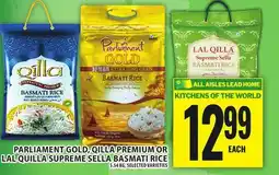 Food Basics PARLIAMENT GOLD, QILLA PREMIUM OR LAL QUILLA SUPREME SELLA BASMATI RICE offer
