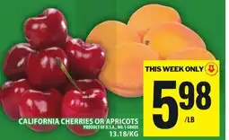 Food Basics CALIFORNIA CHERRIES OR APRICOTS offer