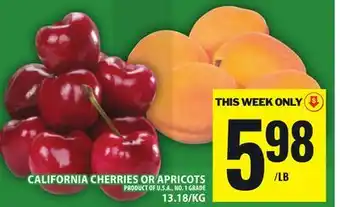 Food Basics CALIFORNIA CHERRIES OR APRICOTS offer
