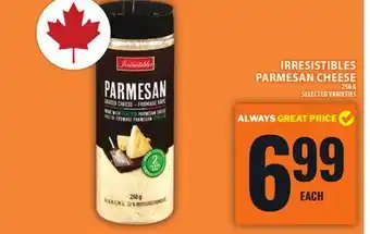 Food Basics IRRESISTIBLES PARMESAN CHEESE offer