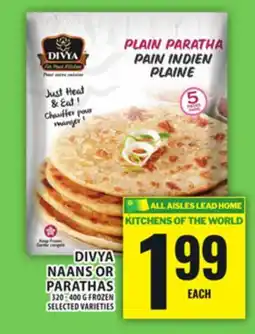 Food Basics DIVYA NAANS OR PARATHAS offer
