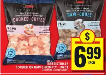 Food Basics IRRESISTIBLES COOKED OR RAW SHRIMP 71 - 90 CT offer