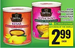 Food Basics DIVYA ALPHONSO OR KESAR MANGO PULP offer