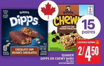 Food Basics QUAKER DIPPS OR CHEWY BARS offer