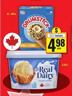 Food Basics NESTLE DRUMSTICK, REAL DAIRY FRENCH VANILLA offer
