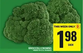 Food Basics BROCCOLI CROWNS offer