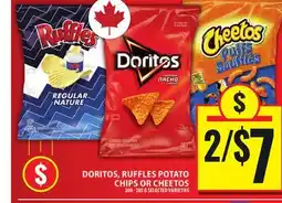 Food Basics DORITOS, RUFFLES POTATO CHIPS OR CHEETOS offer