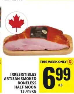 Food Basics IRRESISTIBLES ARTISAN SMOKED BONELESS HALF MOON offer