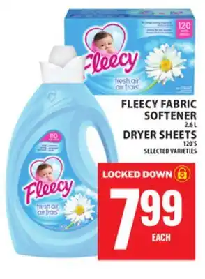 Food Basics FLEECY FABRIC SOFTENER OR DRYER SHEETS offer
