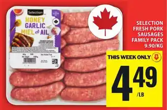 Food Basics SELECTION FRESH PORK SAUSAGES FAMILY PACK offer