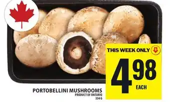 Food Basics PORTOBELLINI MUSHROOMS offer